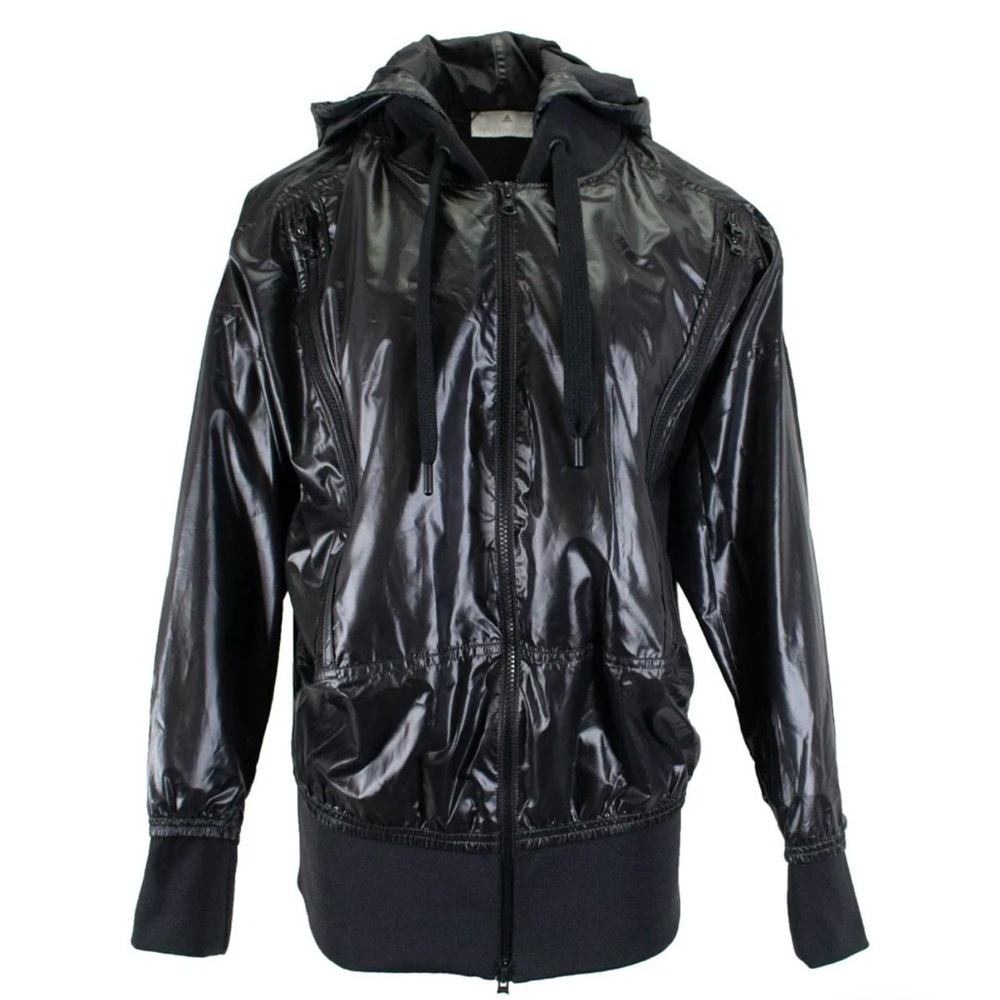 Stella McCartney Shiny Black Windbreaker - Size M
